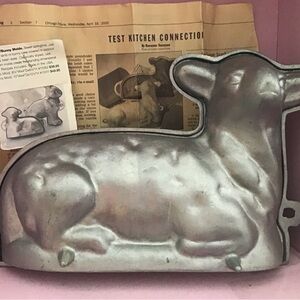 Adidas Heavy Silver Aluminum Lamb Cake Mold